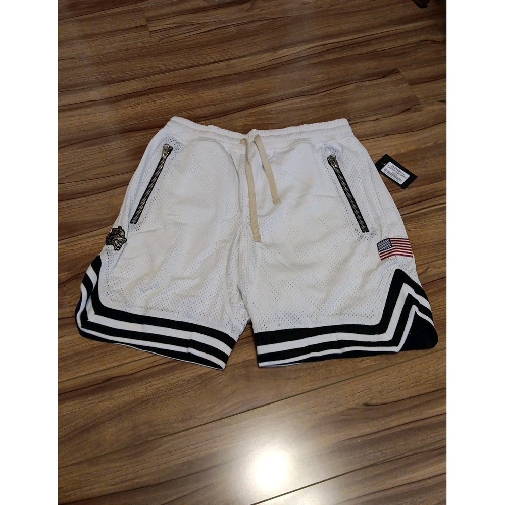 Darc Sport Shorts Men Large White Wolves Mesh Ohana Forever Gym Bodybuilding Nwt